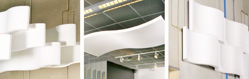Baffles & objets acoustiques - Baffles & objets Baffle Absorber Polygone posée au plafond par suspension