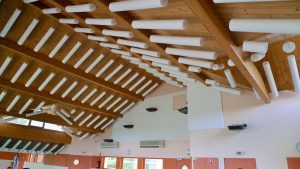 Baffles & objets acoustiques - Baffles & objets Baffles Absorber Rondo posée au plafond par suspension
