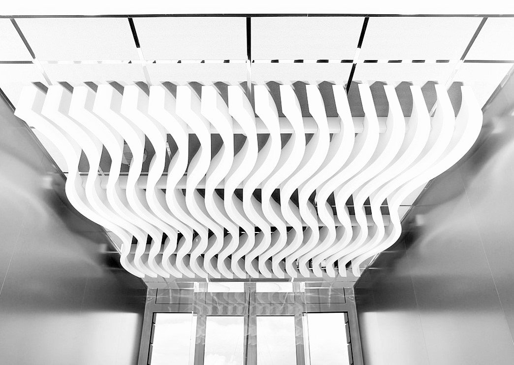 Baffles & objets acoustiques - Baffles & objets Baffles Absorber design posée au plafond par suspension
